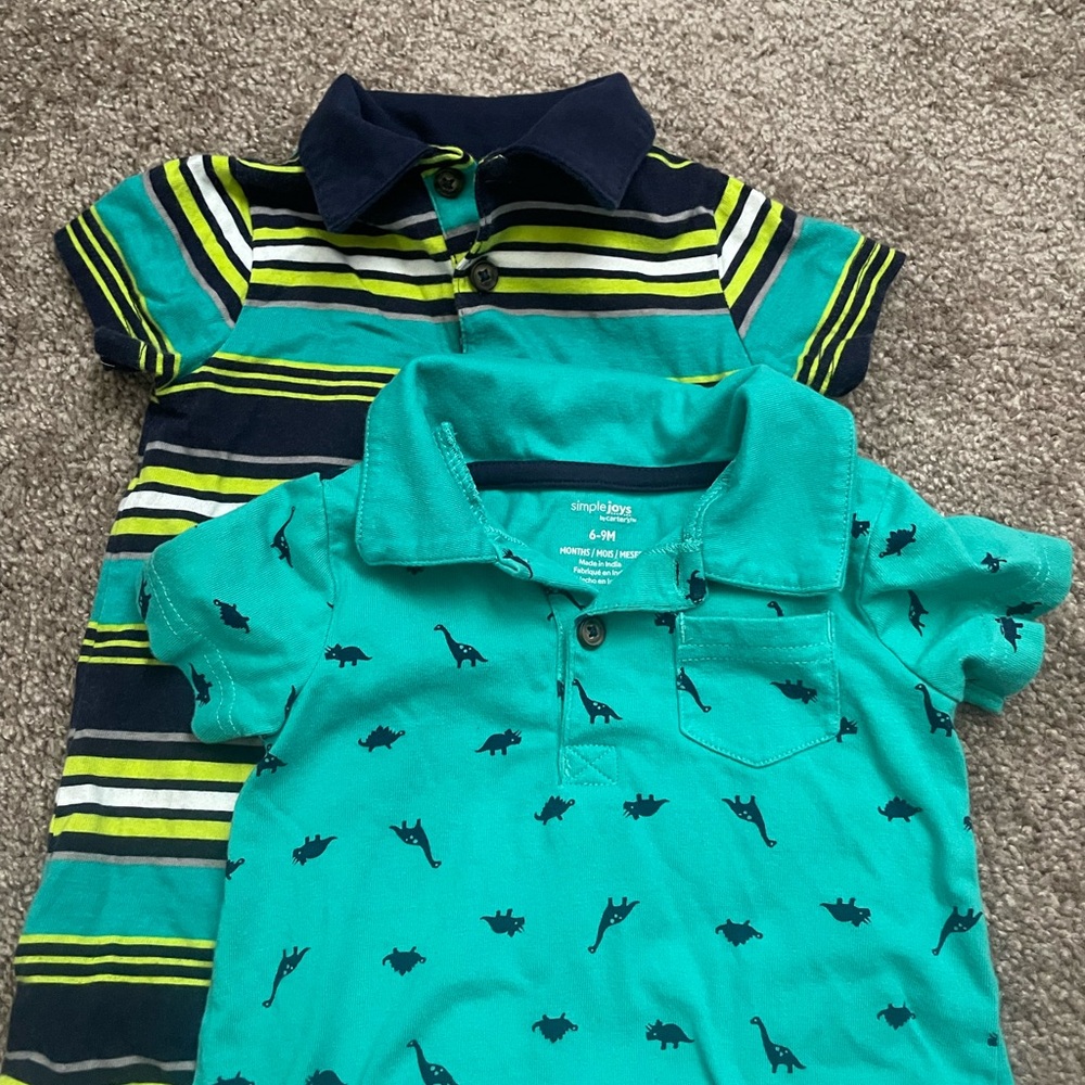 Baby Polo Rompers Size 6-9 months